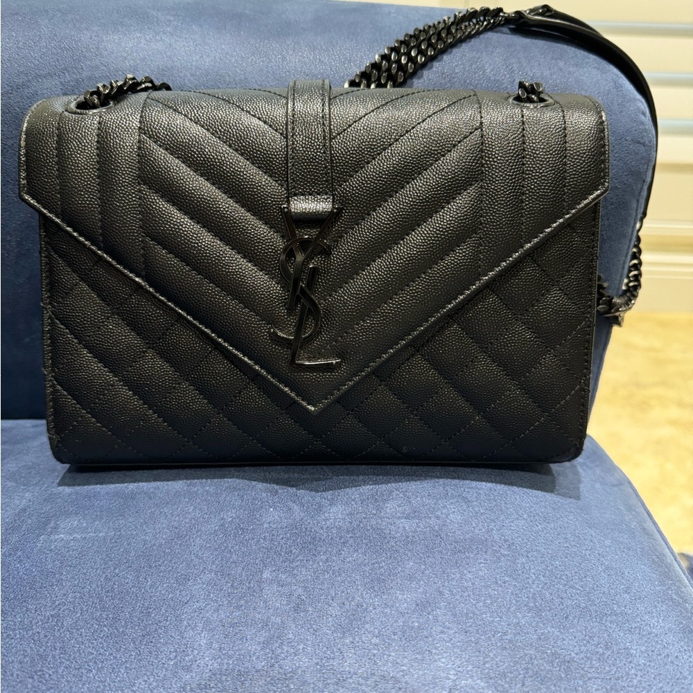 Yves Saint Laurent Black Quilted Leather Shoulder Bag